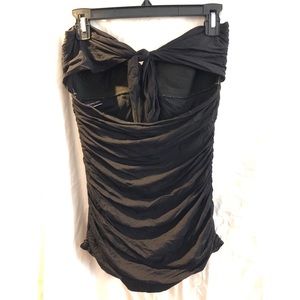 Halter ruched one piece